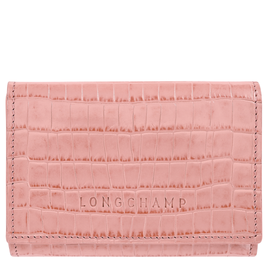LONGCHAMP-Longchamp Pocket Compact wallet-Pink Tea-30058HIDP96-1