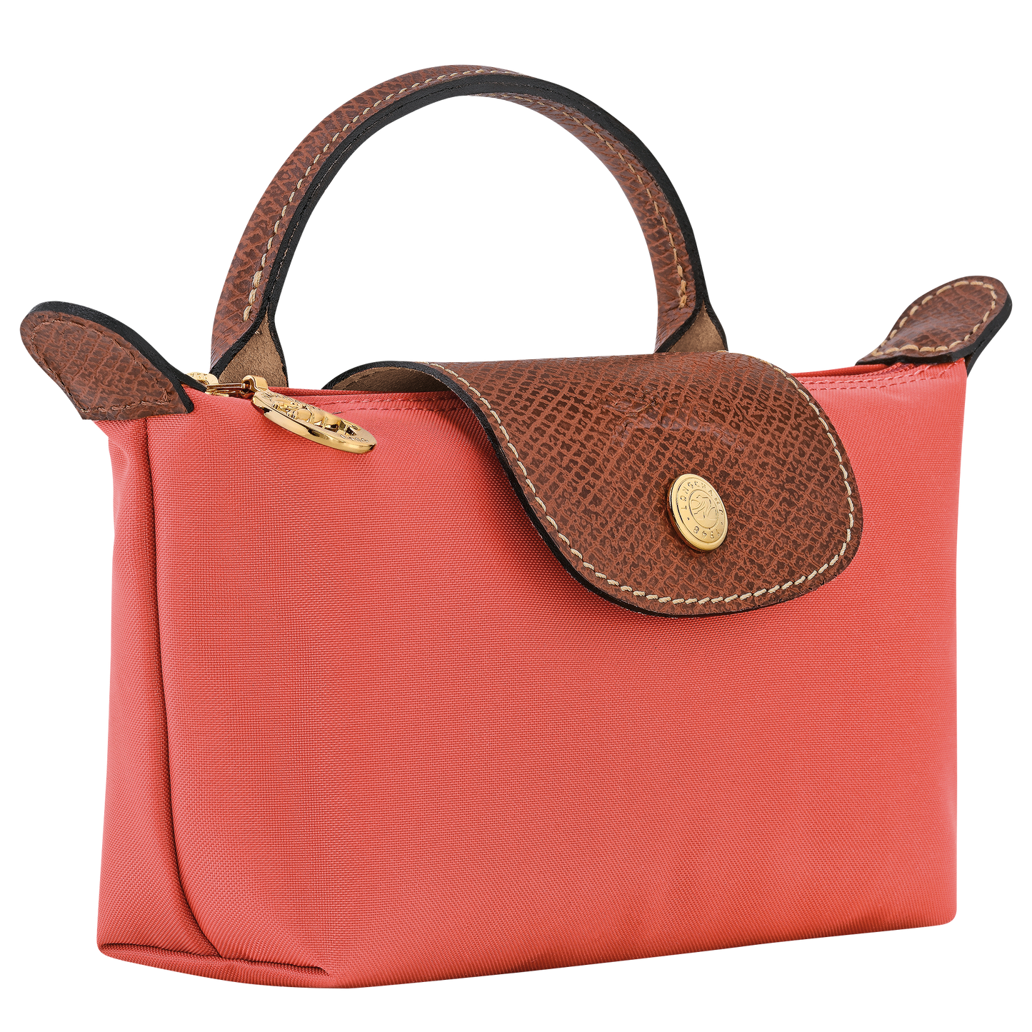 LONGCHAMP-Le Pliage Original Pouch with handle-Strawberry-34175089218-3