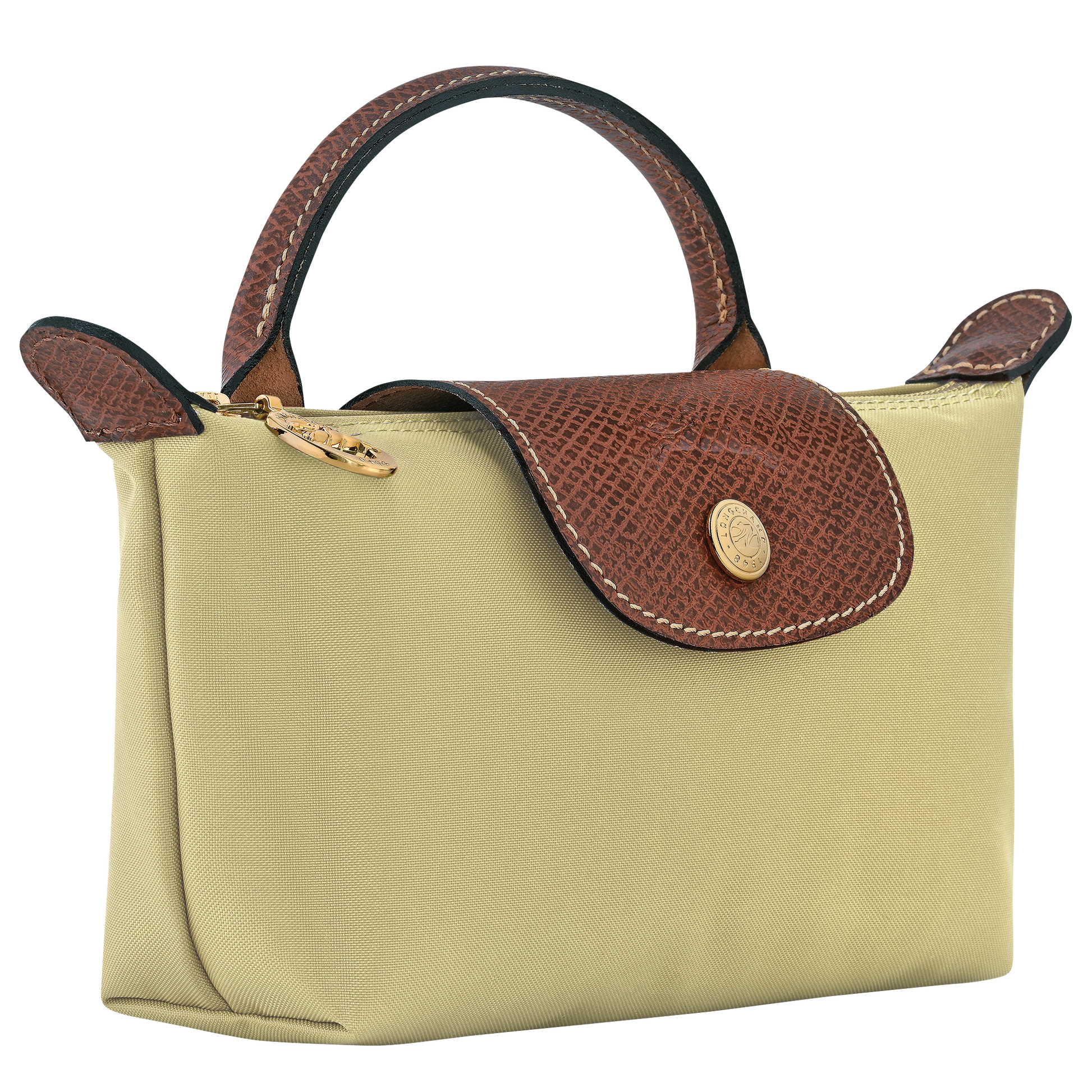 LONGCHAMP-Le Pliage Original Pouch with handle-Pistachio-34175089244-3