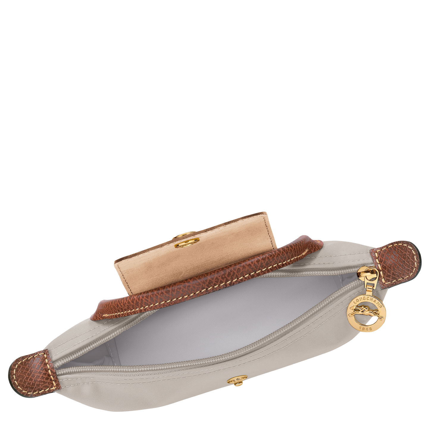 LONGCHAMP-Le Pliage Original Pouch with handle-Pebble-34175089349-5