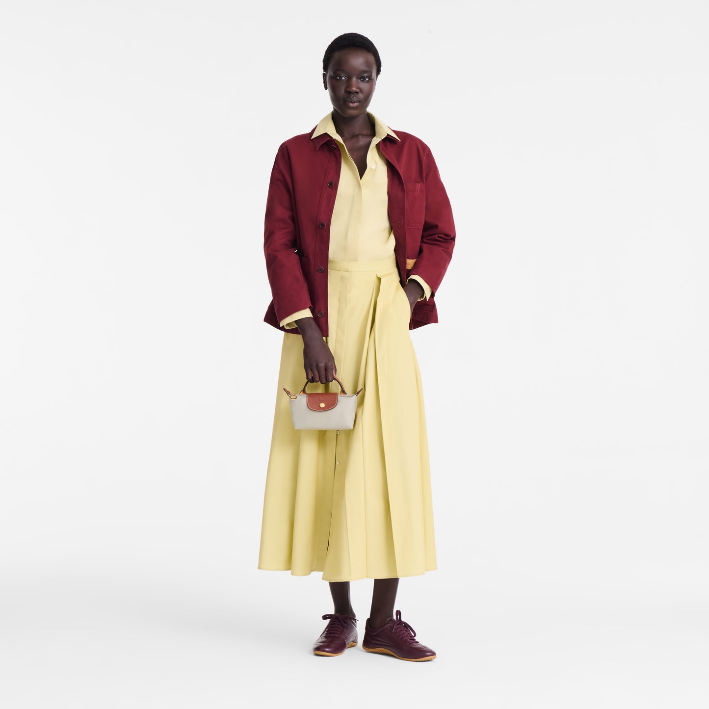 LONGCHAMP-Le Pliage Original Pouch with handle-Pebble-34175089349-2