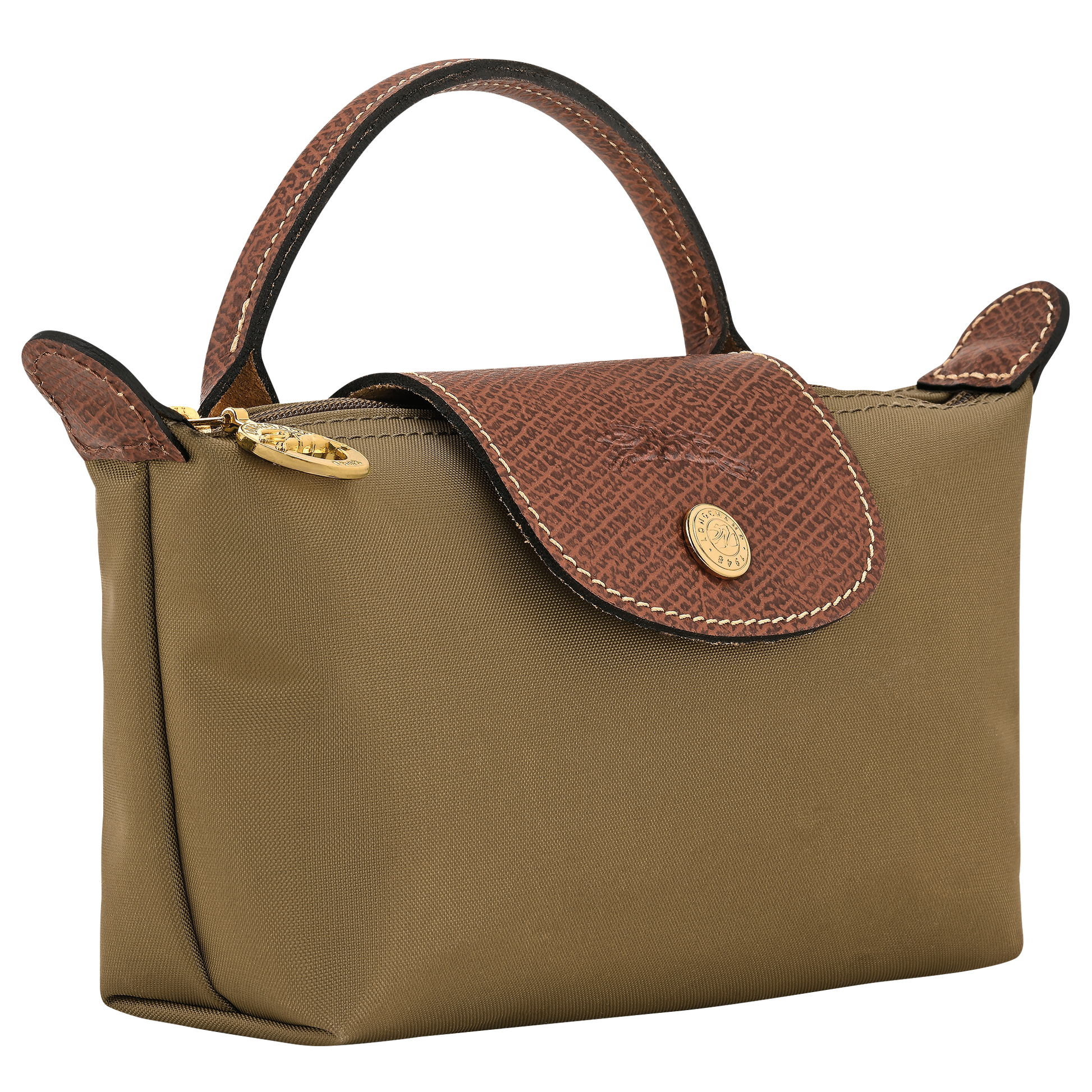 LONGCHAMP-Le Pliage Original Pouch with handle-Olive-34175089510-3