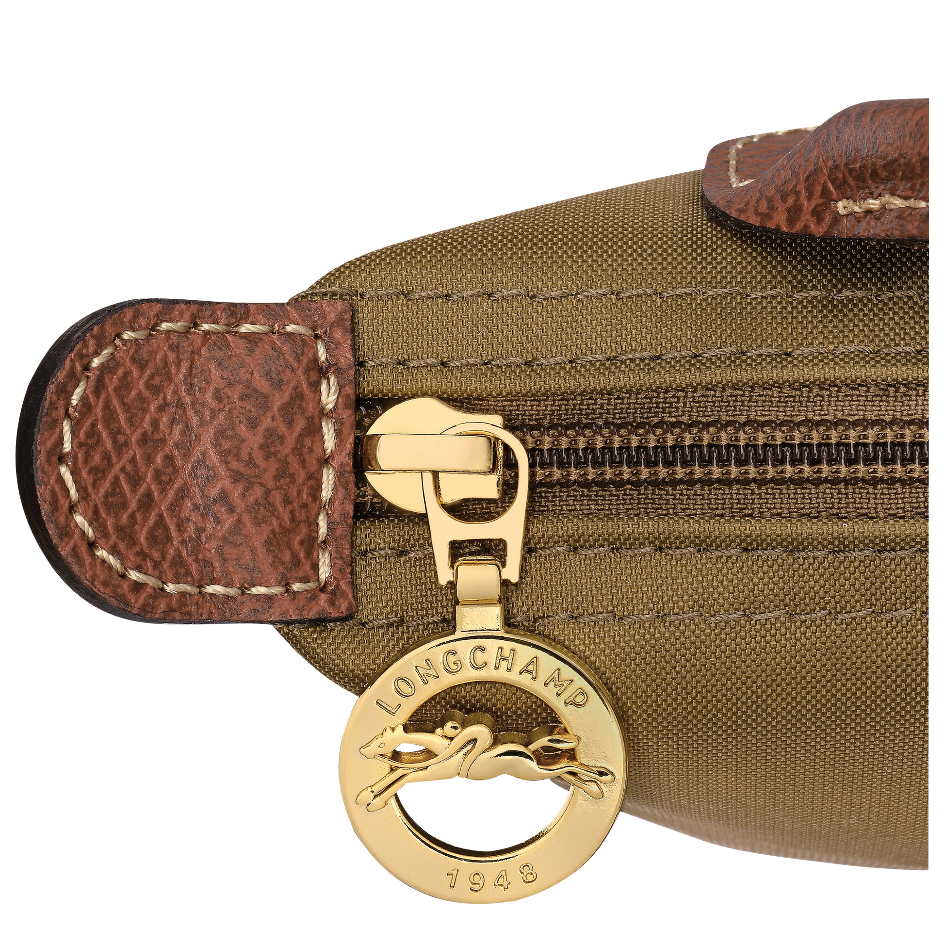 LONGCHAMP-Le Pliage Original Pouch with handle-Olive-34175089510-6
