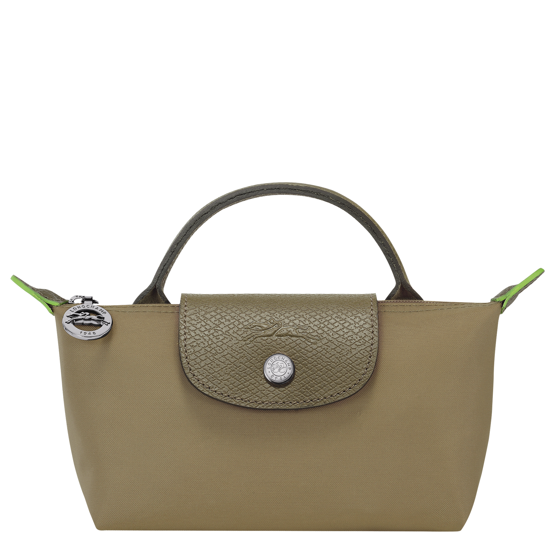 Le Pliage Green Pouch with handle Artichoke Canvas 34175919M04