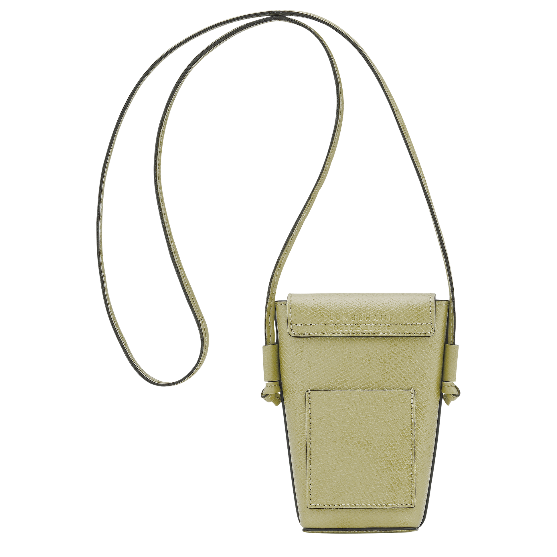 LONGCHAMP-Épure Phone case with leather lace-Almond Green-34193HYZM70-4