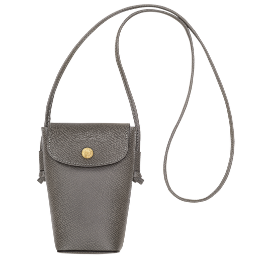 LONGCHAMP-Épure Phone case with leather lace-Turtledove-34193HYZP55-1