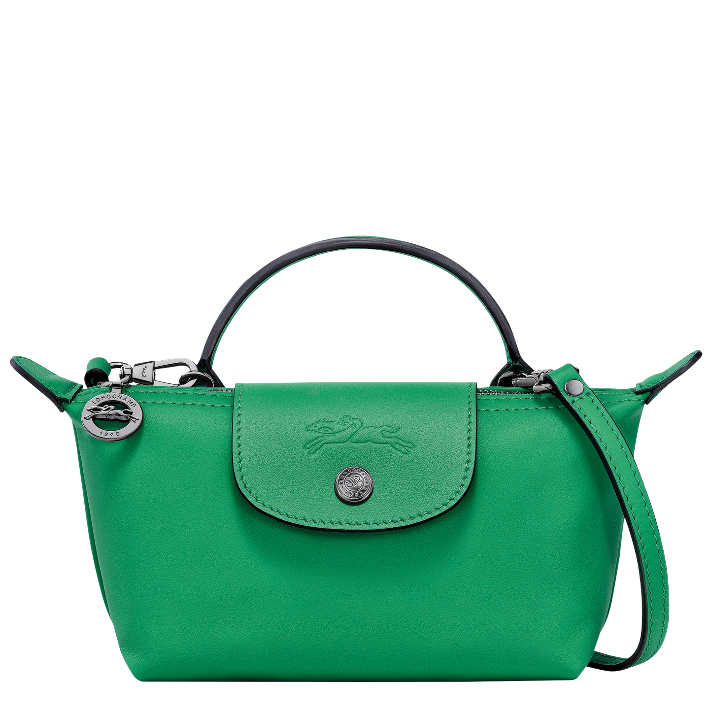 Le Pliage Xtra XS Pouch Green Leather Longchamp ID LONGCHAMP