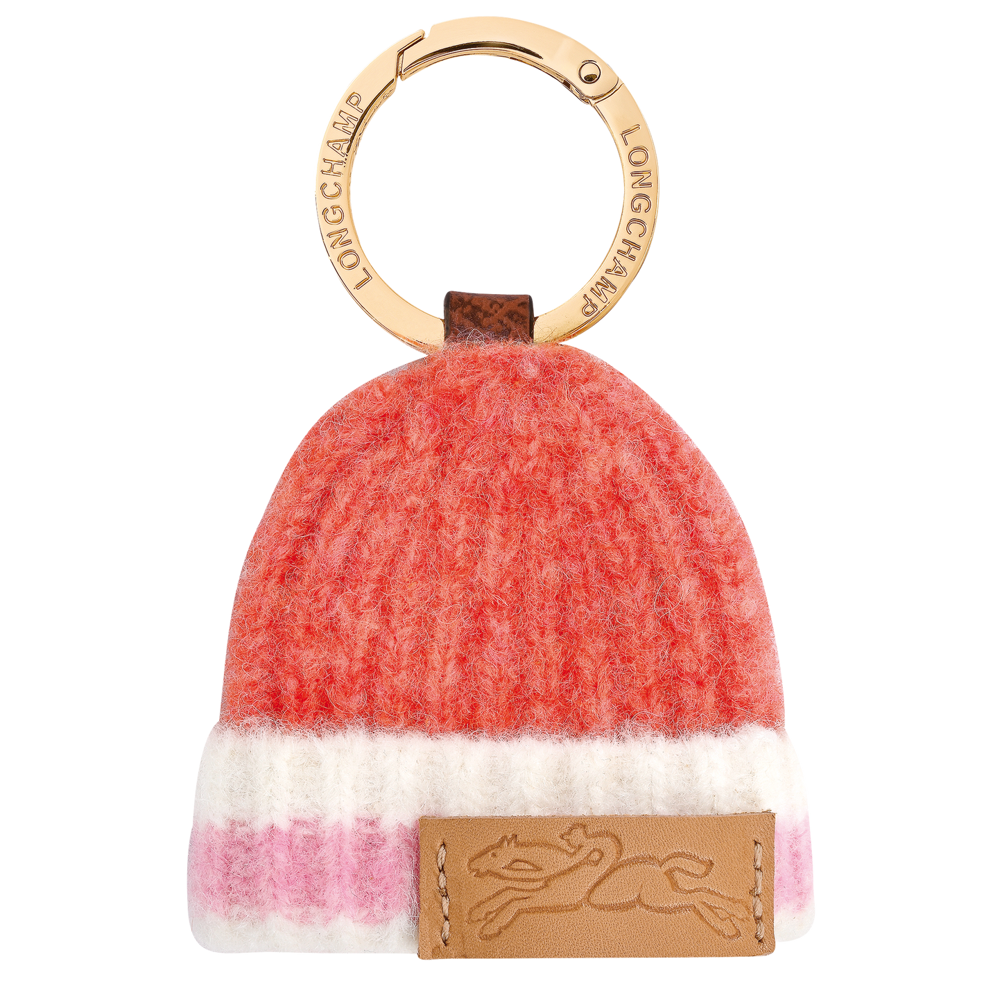 LONGCHAMP-Le Pliage Collection Key ring-Coral/Pink-36111HITM29-1