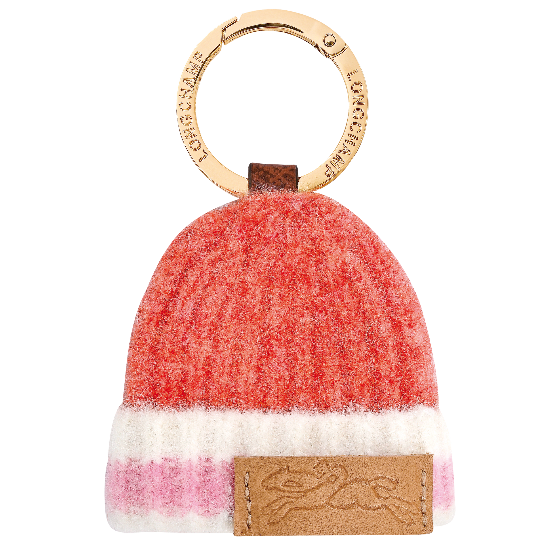 LONGCHAMP-Le Pliage Collection Key ring-Coral/Pink-36111HITM29-1