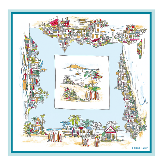 Vivement l'Eté Silk scarf 70