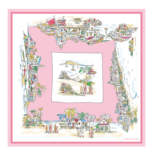 Vivement l'Eté Silk scarf 70