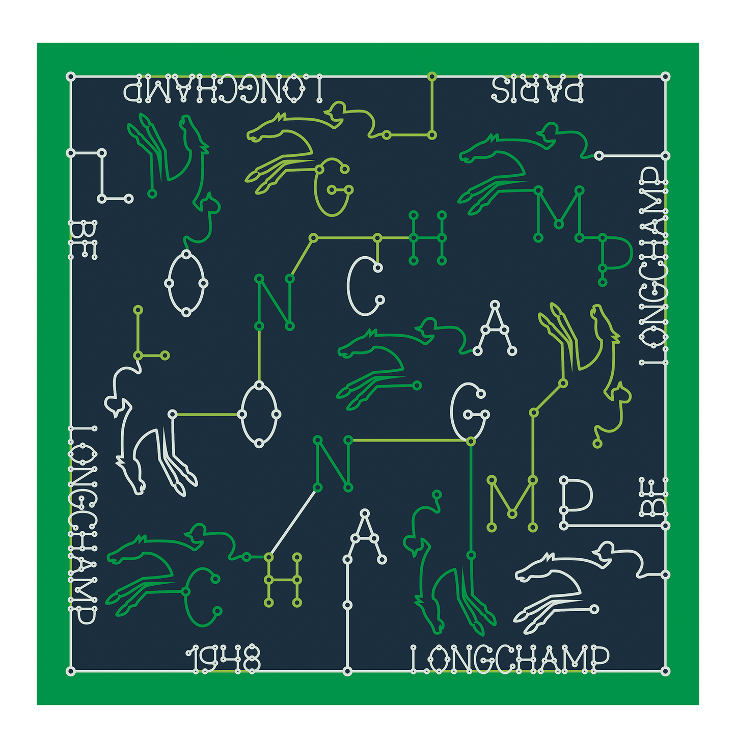 Parcours Longchamp Silk scarf 50