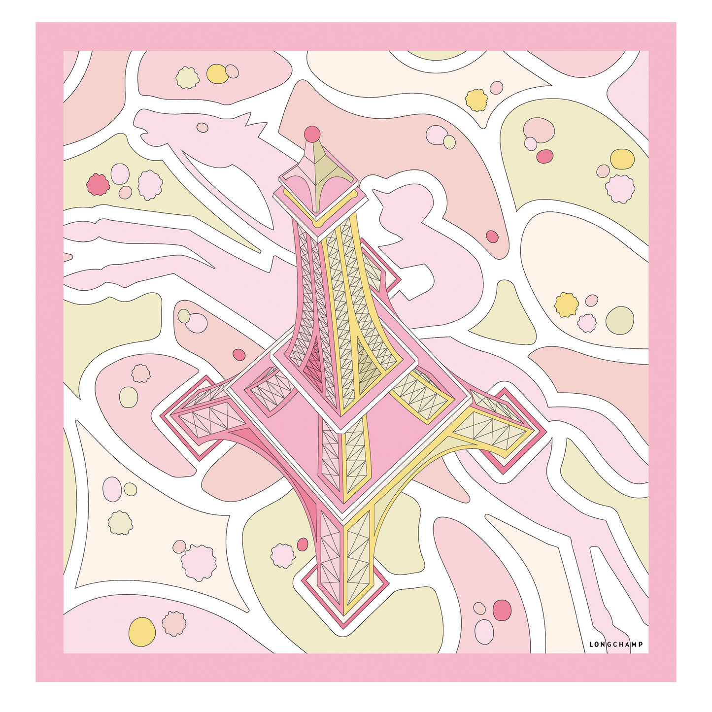 Equestrian Tower Silk scarf 70