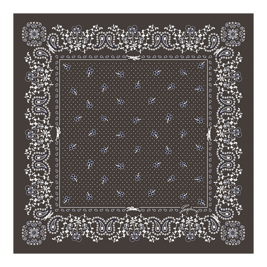 LONGCHAMP-French Bandana Silk scarf 50-Mocha-50657GSO002-1