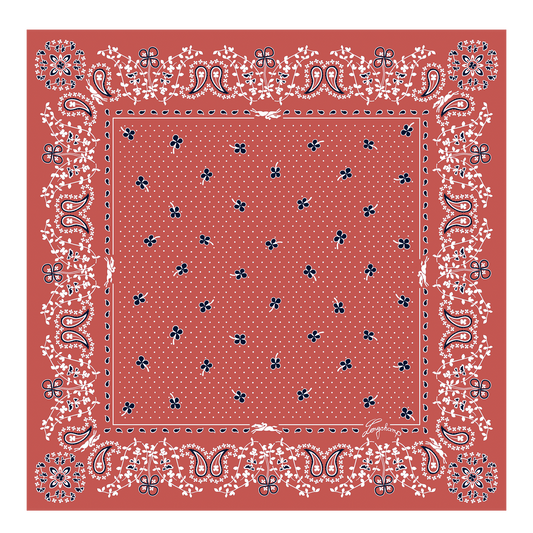 LONGCHAMP-French Bandana Silk scarf 50-Coral-50657GSO313-1