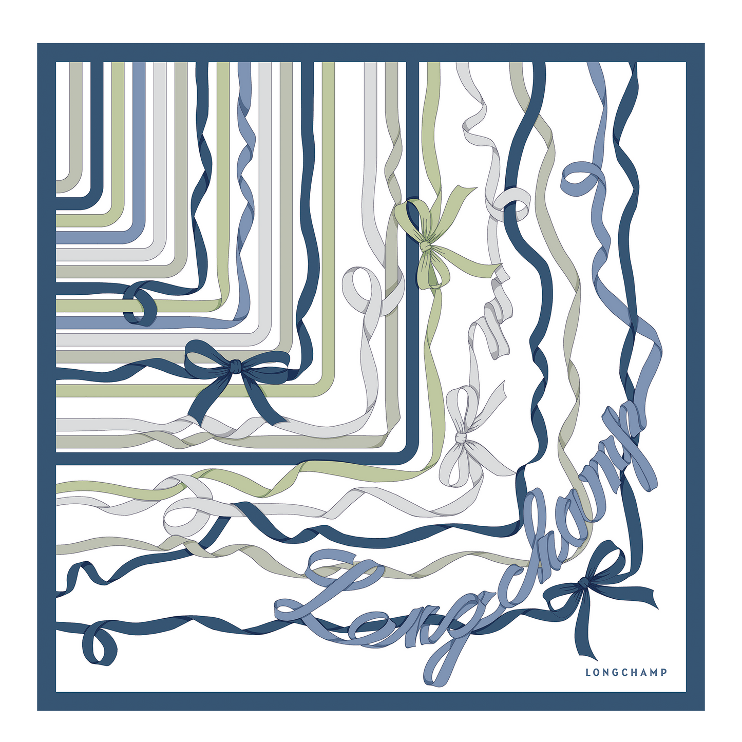 Rubans Longchamp Silk scarf 50