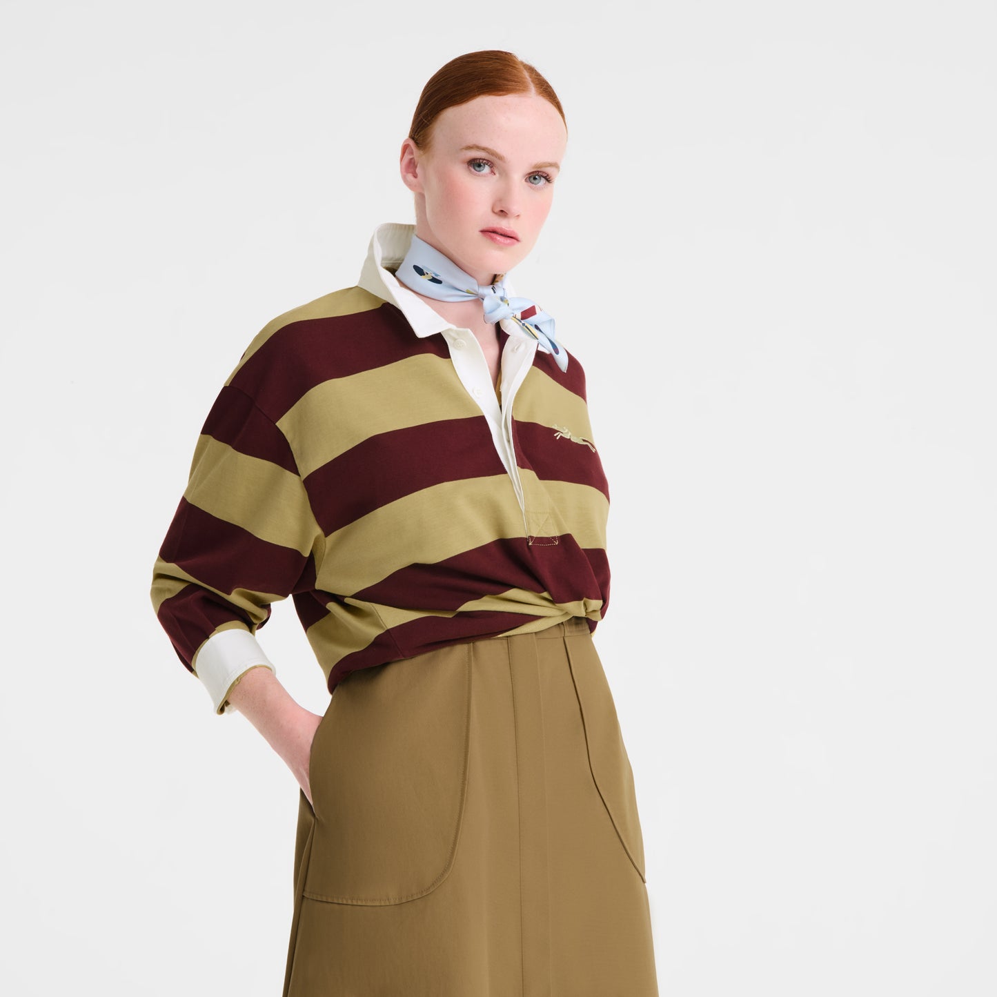 LONGCHAMP-En Attendant la Vague Silk scarf 50-Sky Blue-50668GSO028-2