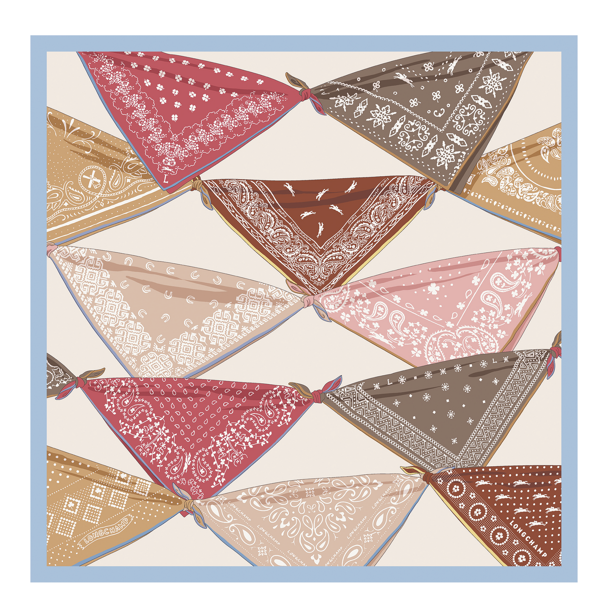LONGCHAMP-La Baroudeuse Silk scarf 50-Wave-50676GSOM66-1
