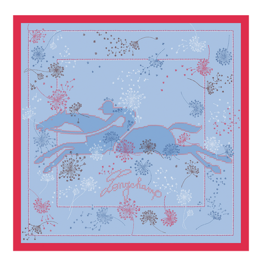 LONGCHAMP-Douce Cavalcade Silk scarf 50-Wave-50677GSOM66-1
