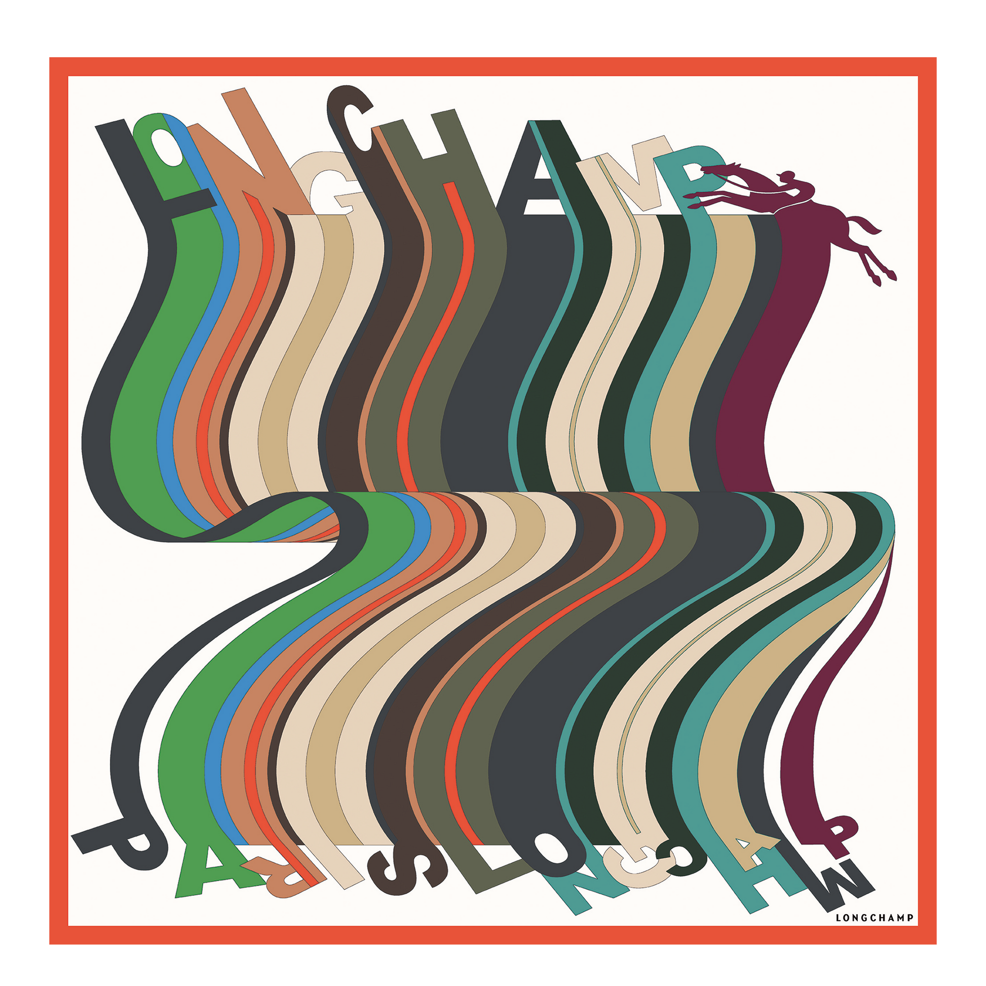 LONGCHAMP-L'Arc-en-ciel Silk scarf 70-Multicolor-50679GSO080-1