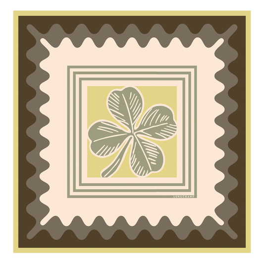 LONGCHAMP-Porte-Bonheur Longchamp Silk scarf 70-Lichen-50681GSOM64-1