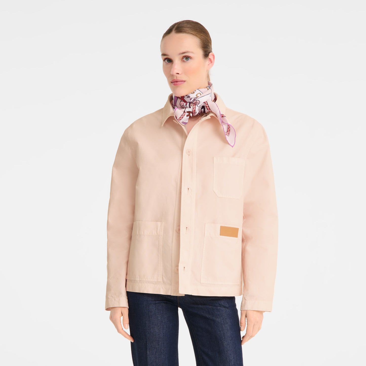 LONGCHAMP-Le Jeu de Cheval Silk scarf 90-Ballet-50684GSOM68-2