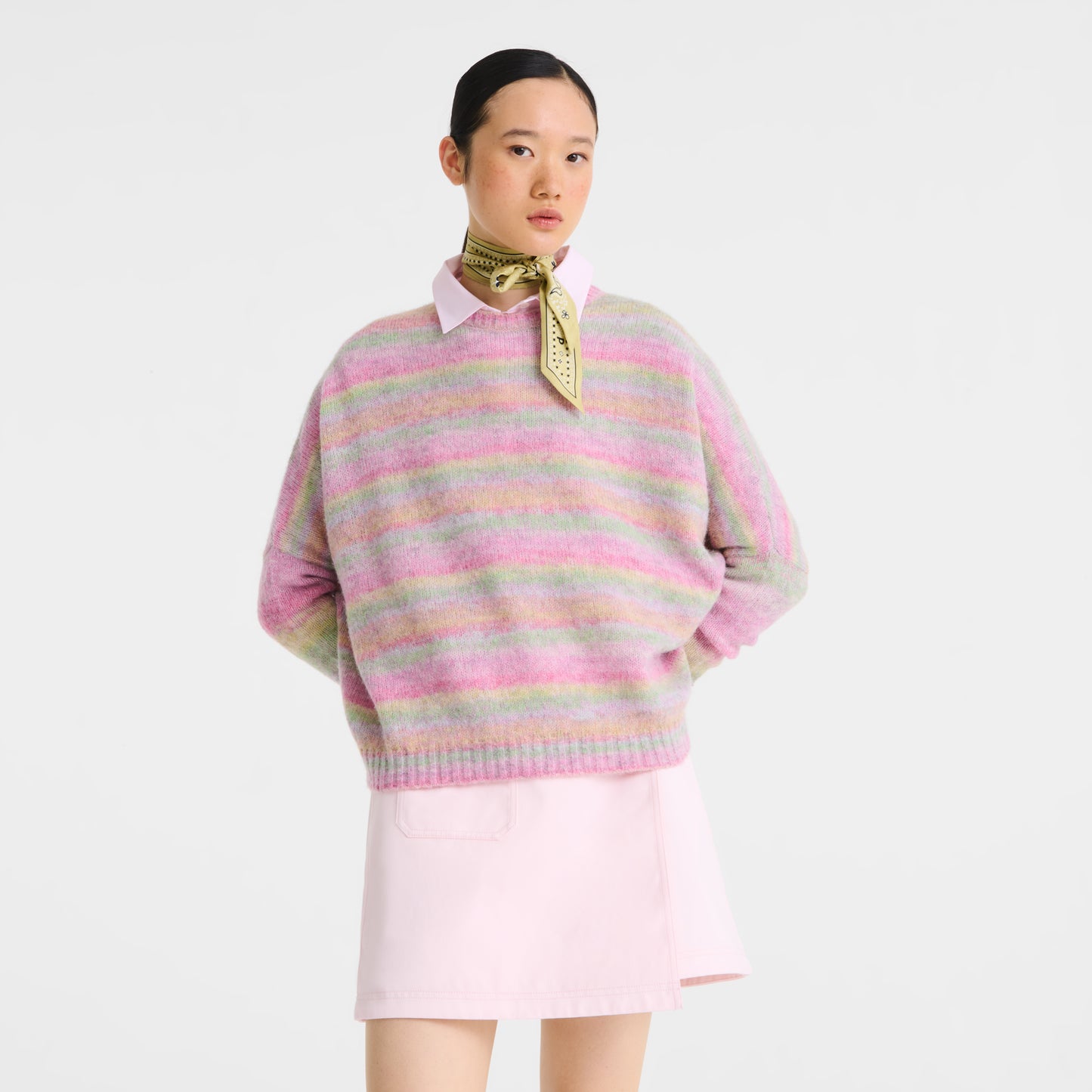 LONGCHAMP-French Bandana Headband-Pistachio-51044GSO244-2