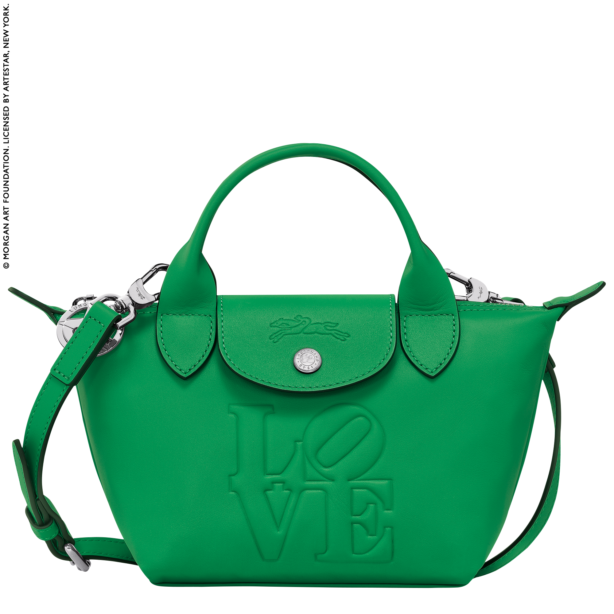 Le Pliage Green M Handbag Graphite - Recycled canvas (L1623919P66)