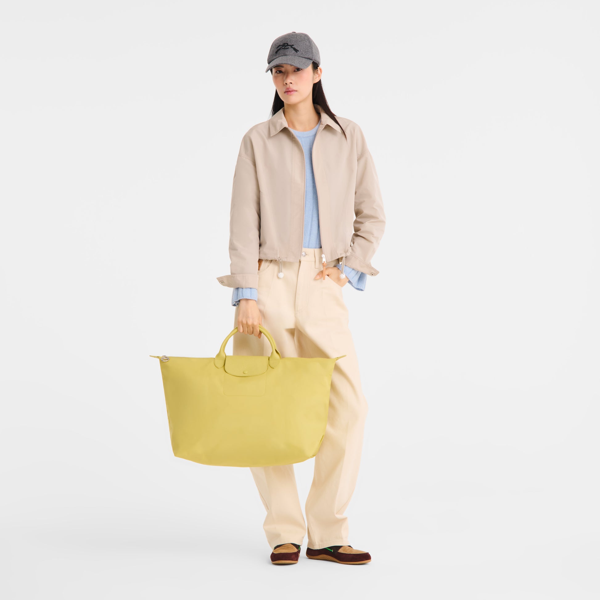 LONGCHAMP-Le Pliage One S Travel bag-Lime-L1624979163-2