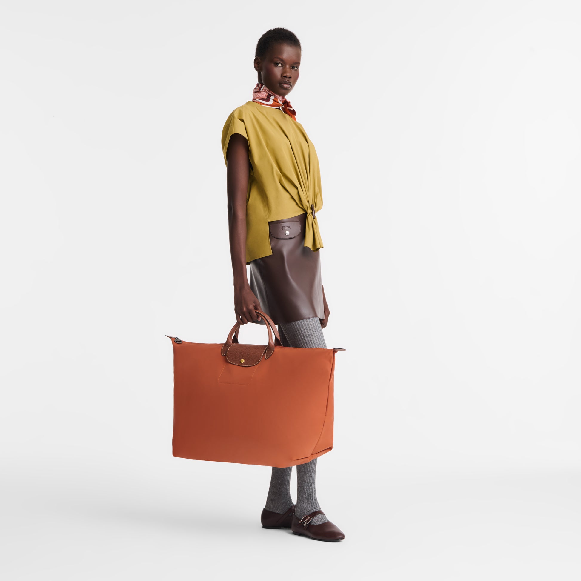 Longchamp Le Pliage Cuir Travel Bag Leather Le Pliage Cuir Travel Bag