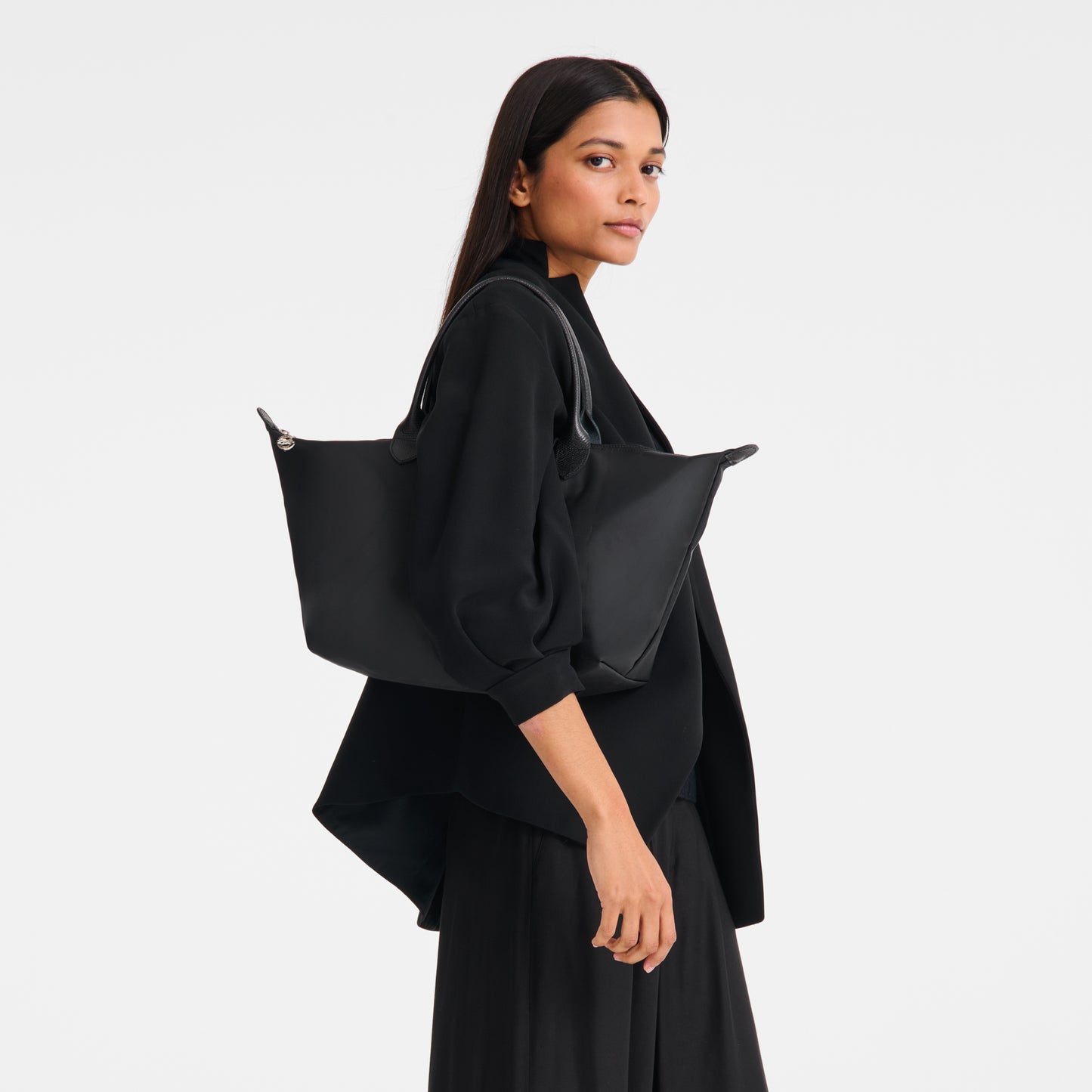 LONGCHAMP-Le Pliage One L Handbag-Black-L1626979001-7