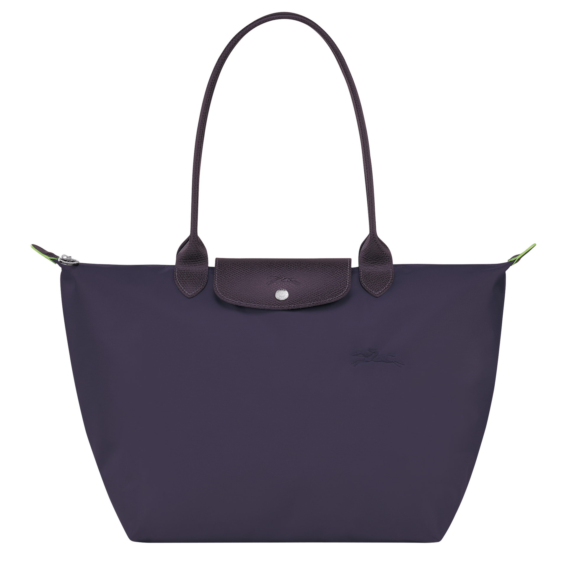 Longchamp le pliage discount medium long handle bilberry