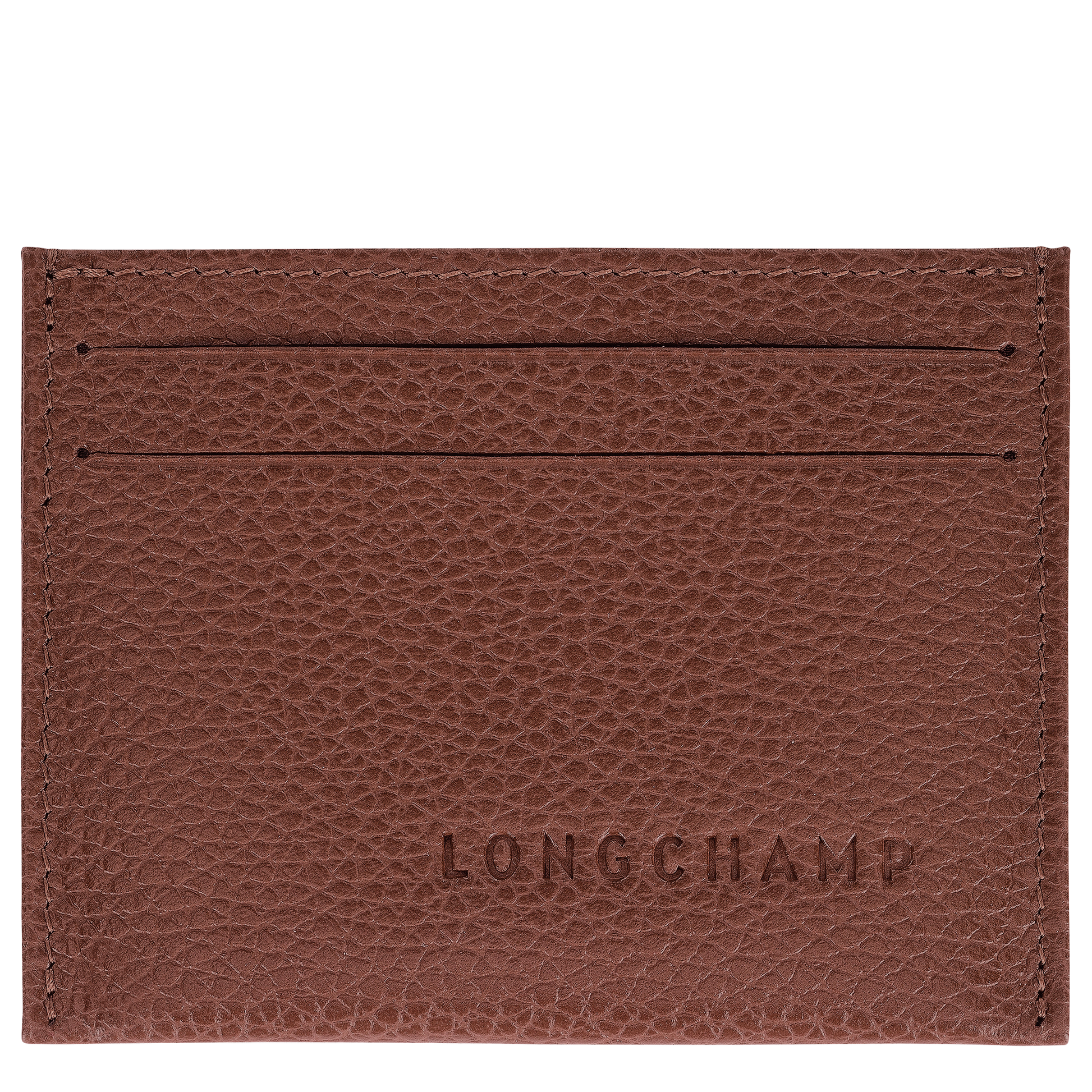 LONGCHAMP-Le Foulonné Card holder-Coffee-L3218021M02-1