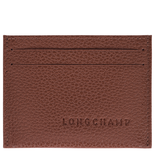 LONGCHAMP-Le Foulonné Card holder-Coffee-L3218021M02-1