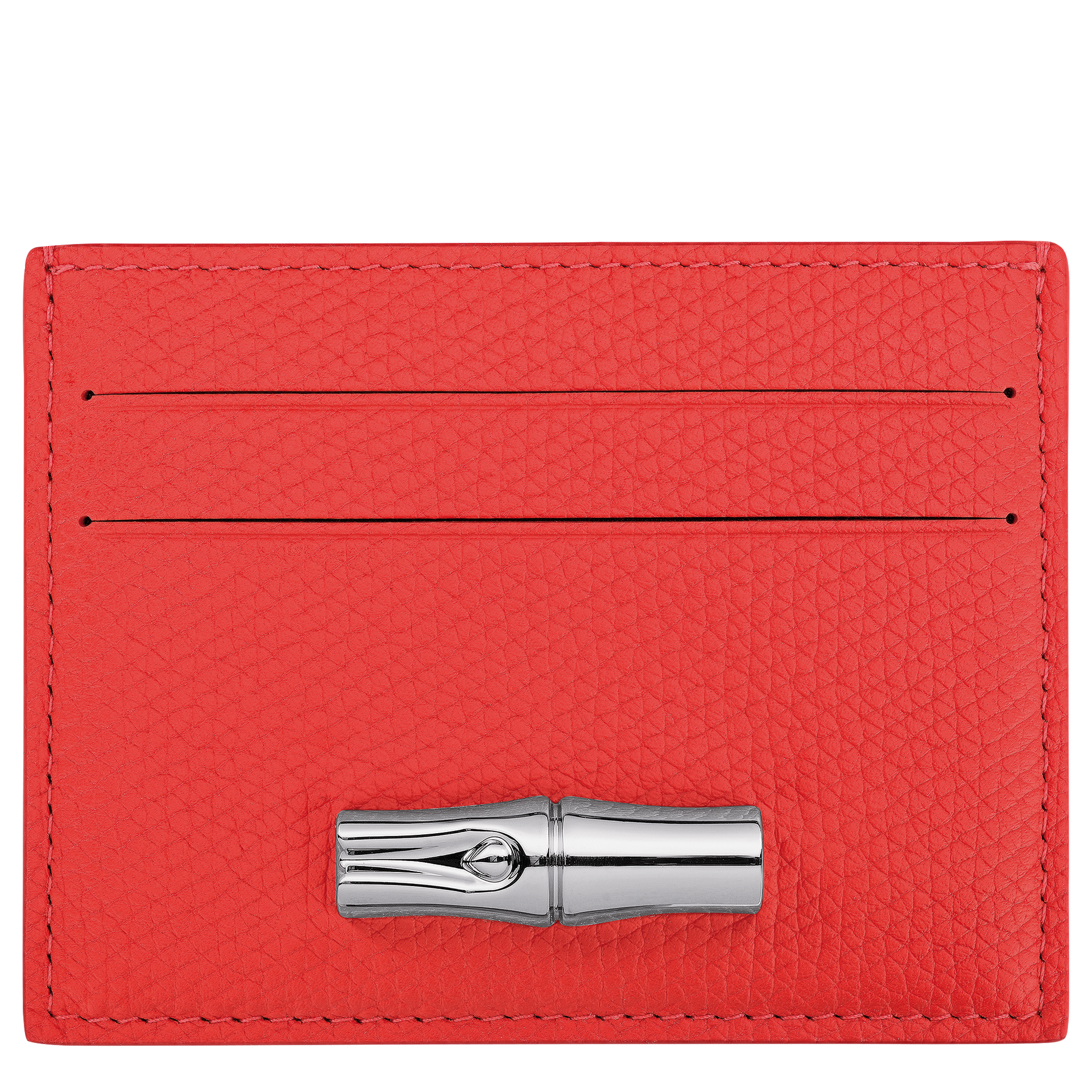 Le Roseau Card holder Vermilion - Leather | Longchamp ID – LONGCHAMP