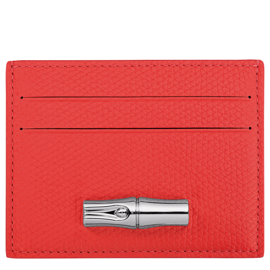 LONGCHAMP-Le Roseau Card holder-Vermilion-L3218HFP108-1
