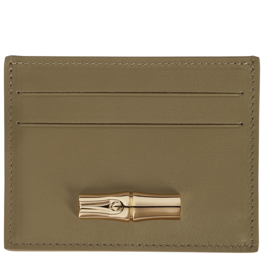LONGCHAMP-Le Roseau Card holder-Olive-L3218HGC510-1
