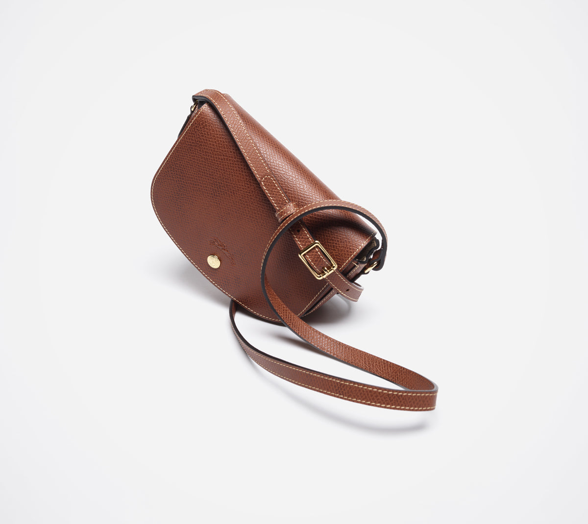 Brown Longchamp leather crossbody bag