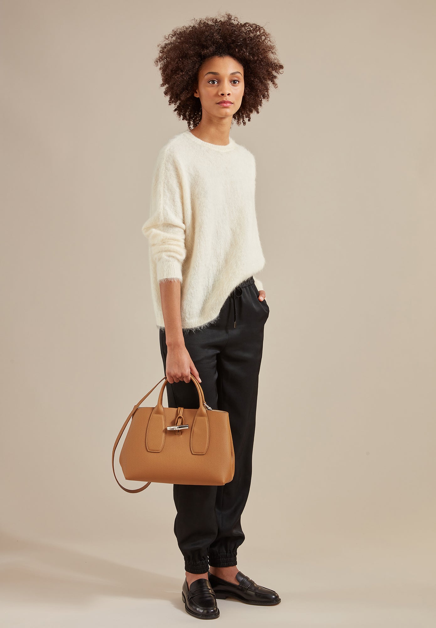 Longchamp ROSEAU - Handbag M in Natural - 2 (SKU: 10058HPN016)
