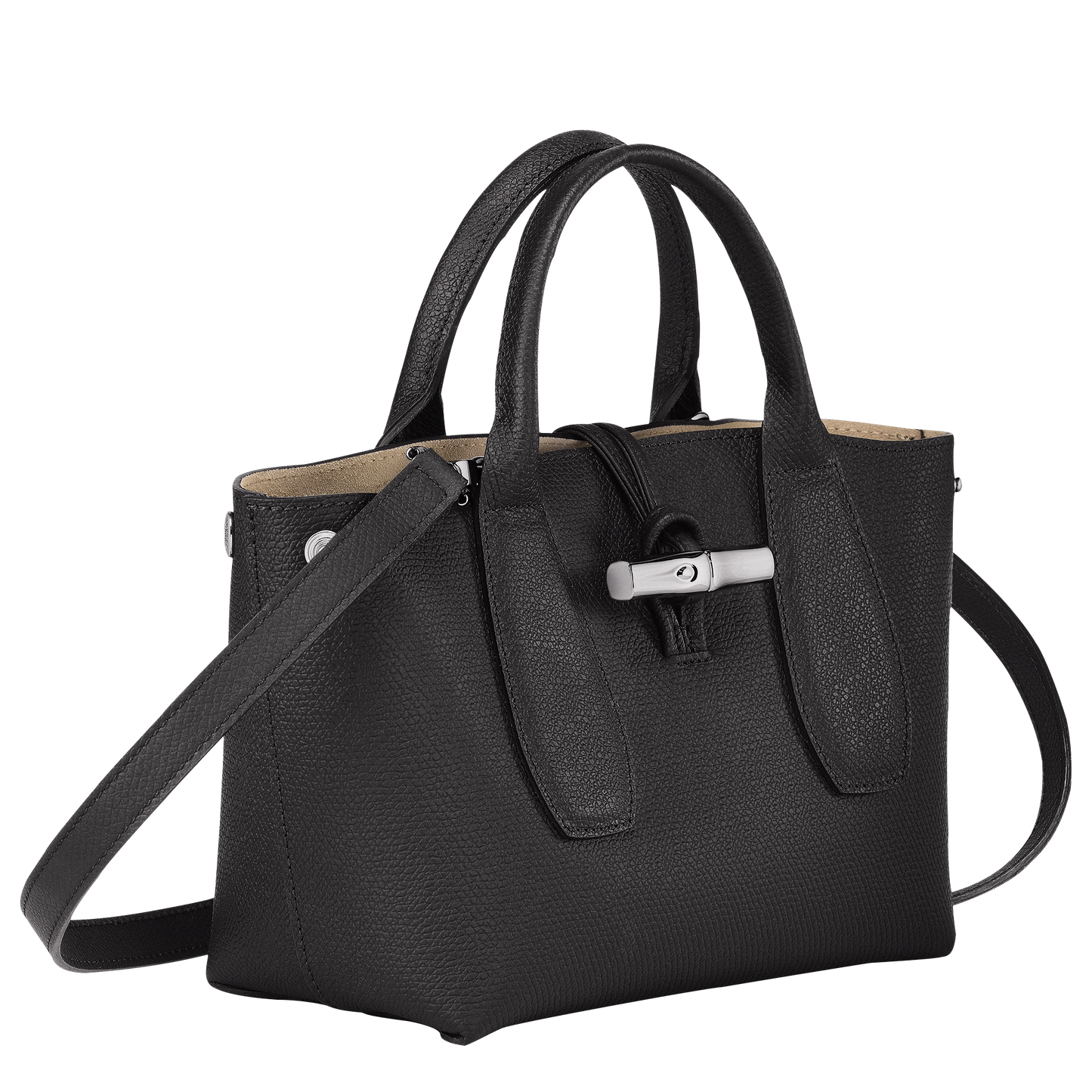 Longchamp ROSEAU - Handbag S in Black - 3 (SKU: 10095HPN001)