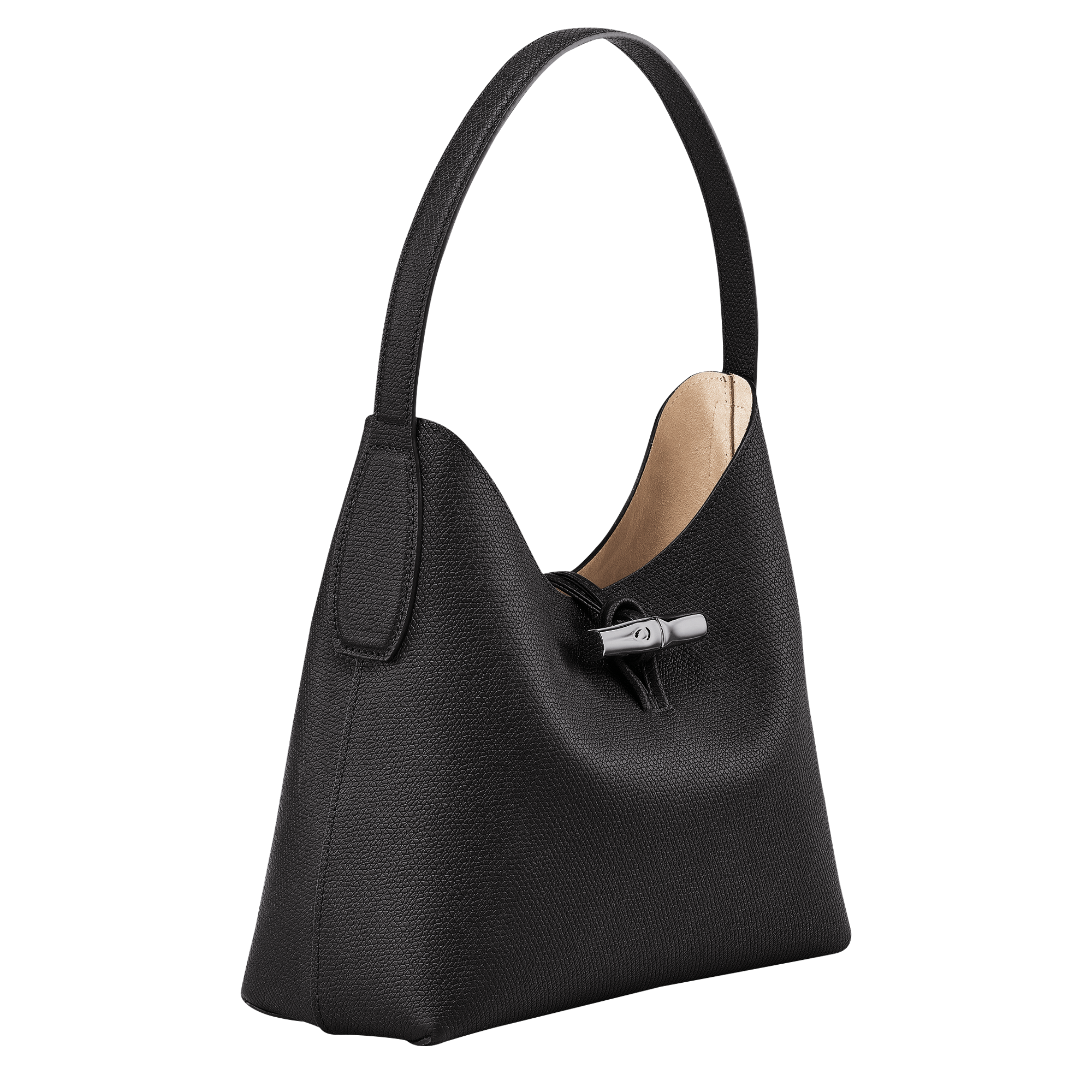 Longchamp ROSEAU - Hobo bag M in Black - 2 (SKU: 10153HPN001)