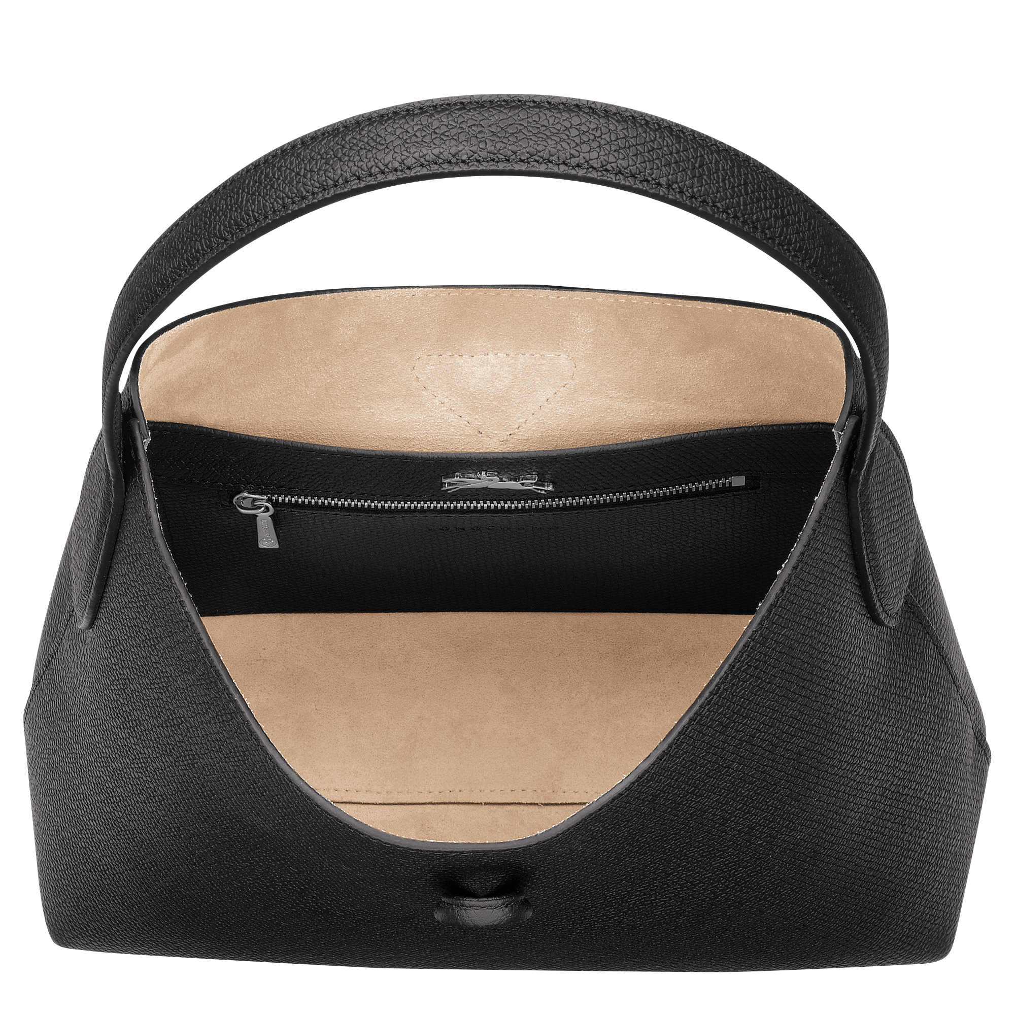 Longchamp ROSEAU - Hobo bag M in Black - 4 (SKU: 10153HPN001)