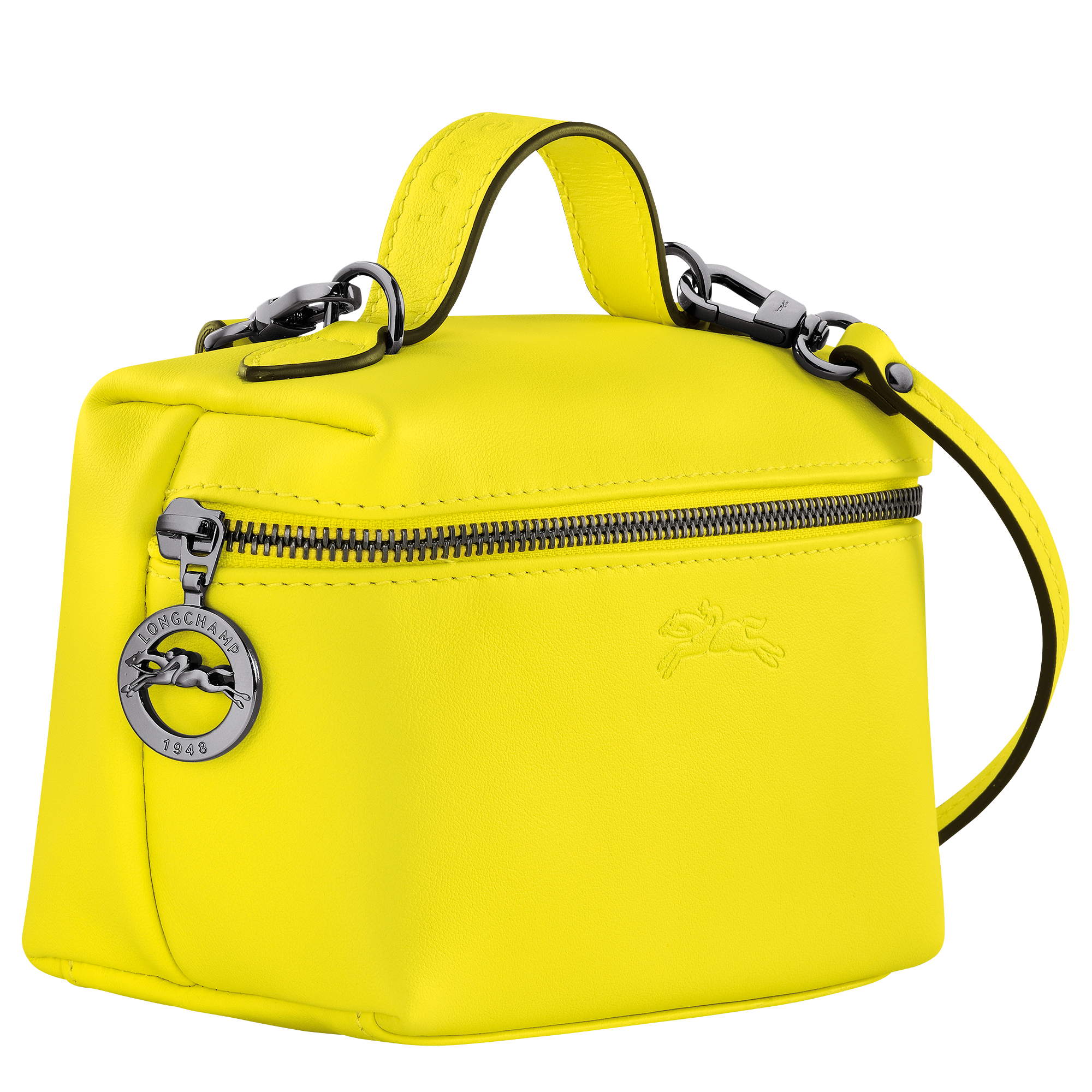 Longchamp Le Pliage Filet Cross Body Bag, Lemon