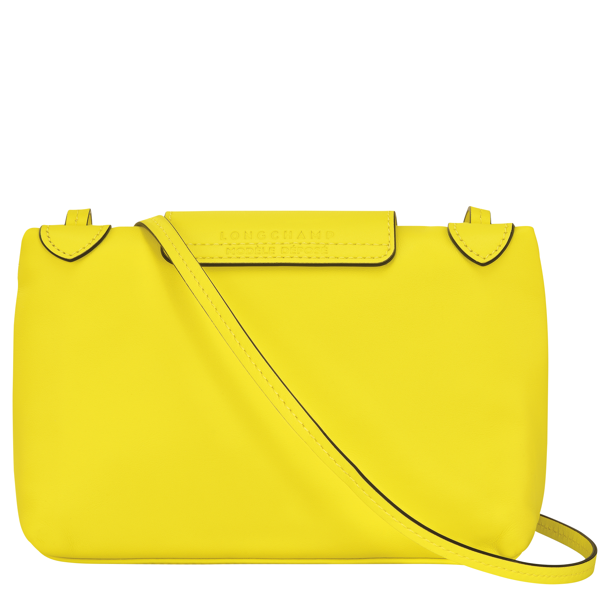 Longchamp BLE PLIAGE XTRA Pouch - Yellow Leather (Lemon) NEW with