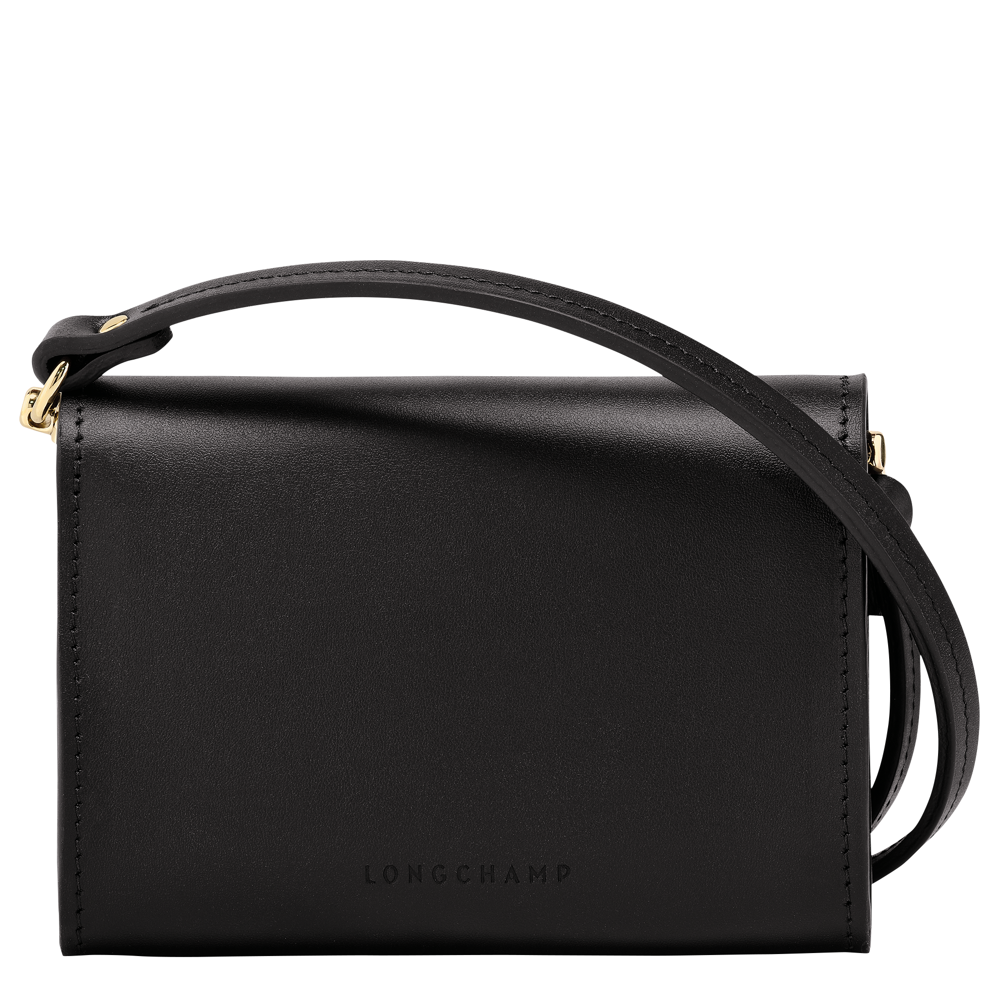 Longchamp BOX-TROT - Coin purse with shoulder strap in Black - 3 (SKU: 30019HAU001)