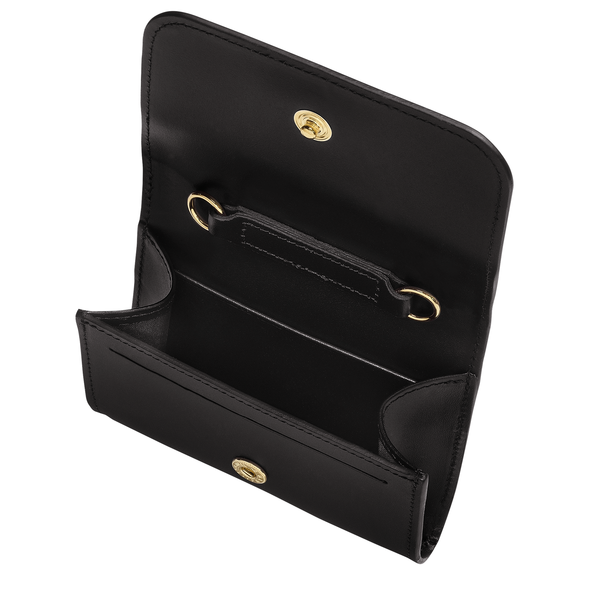 Longchamp BOX-TROT - Coin purse with shoulder strap in Black - 4 (SKU: 30019HAU001)