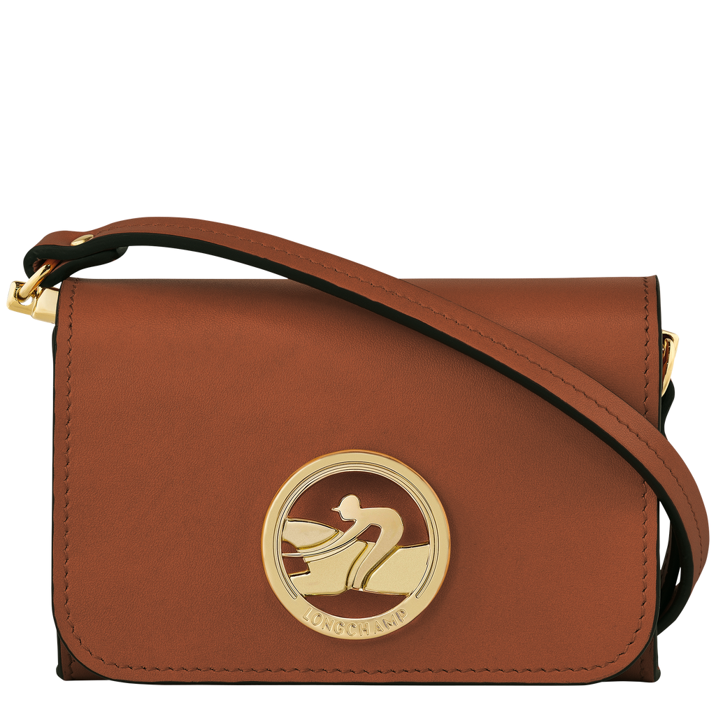 Longchamp BOX-TROT - Coin purse with shoulder strap in Cognac - 1 (SKU: 30019HAU504)