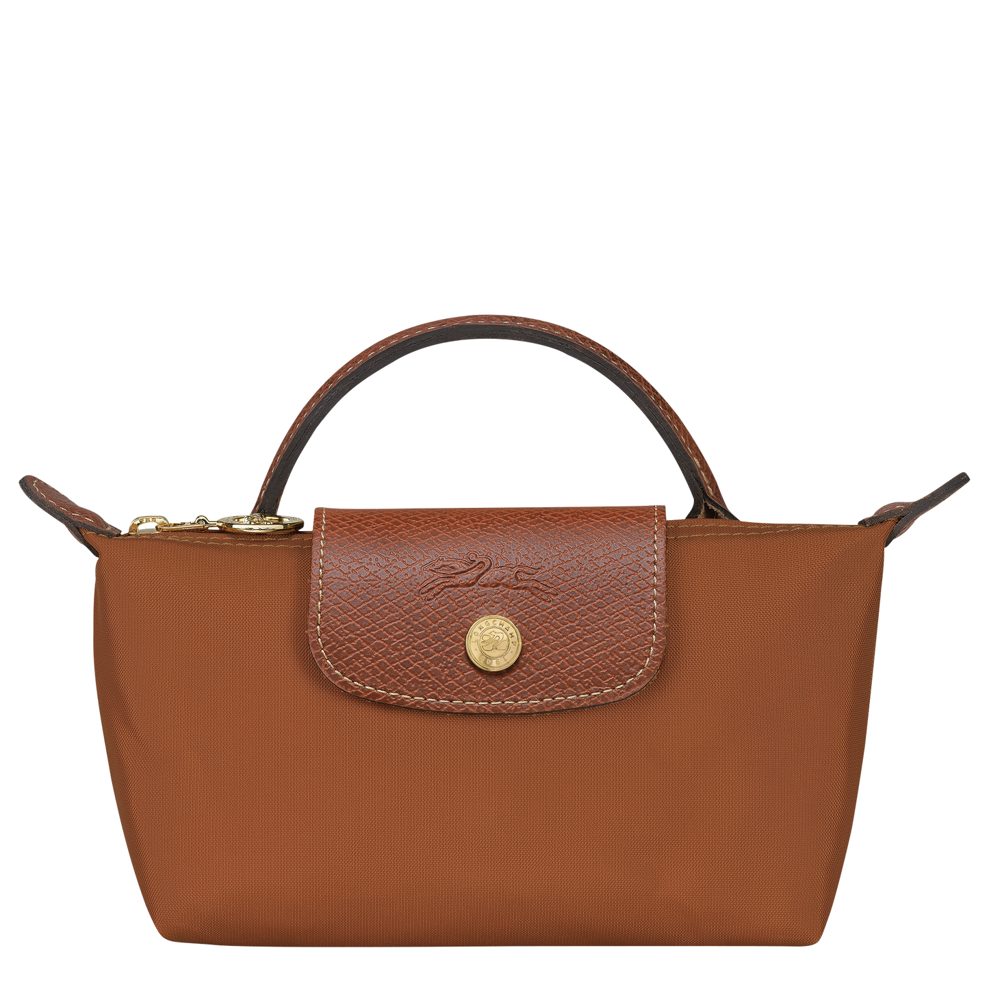 LONGCHAMP-Le Pliage Original Pouch with handle-Cognac-34175089504-1