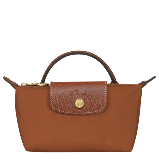 LONGCHAMP-Le Pliage Original Pouch with handle-Cognac-34175089504-1