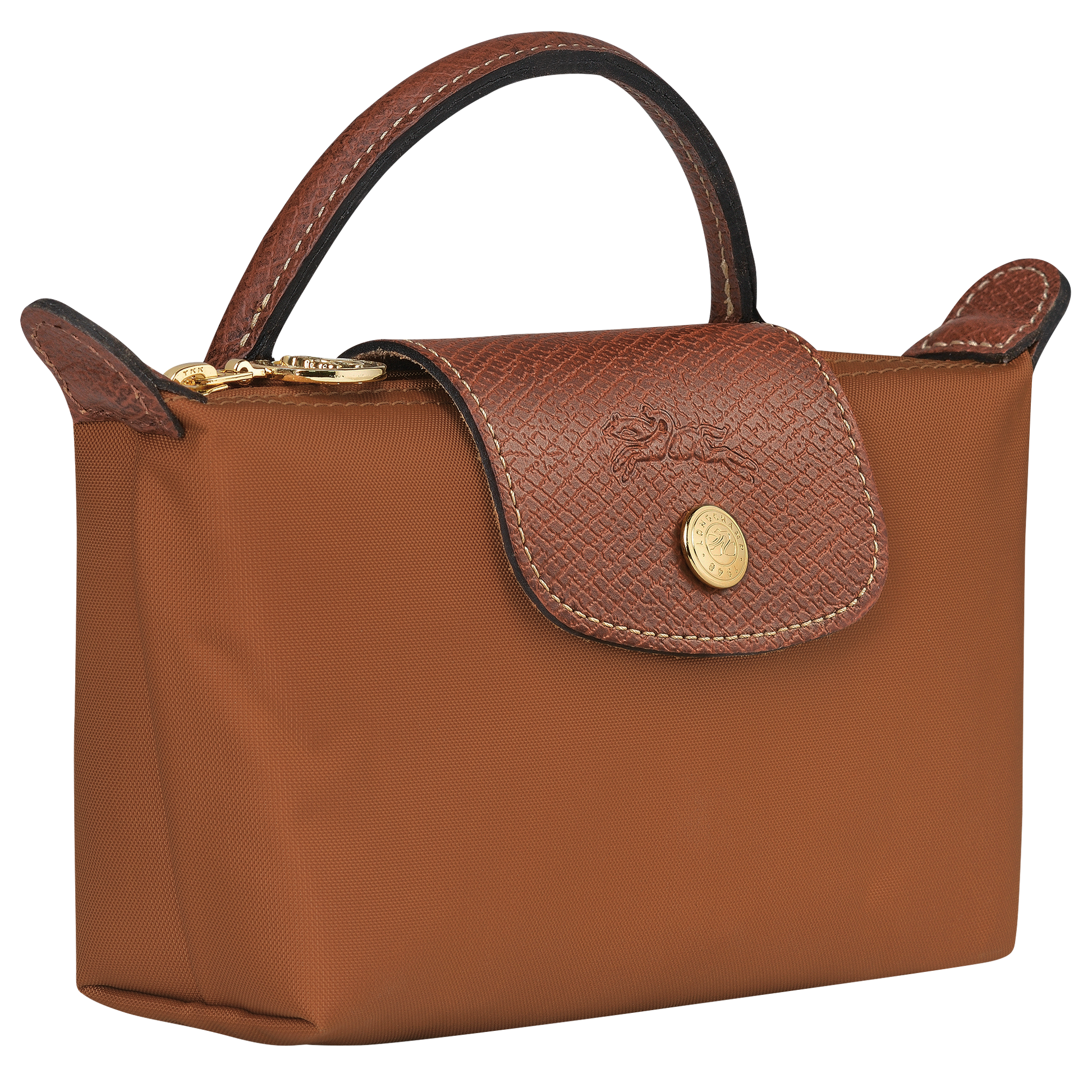 LONGCHAMP-Le Pliage Original Pouch with handle-Cognac-34175089504-2